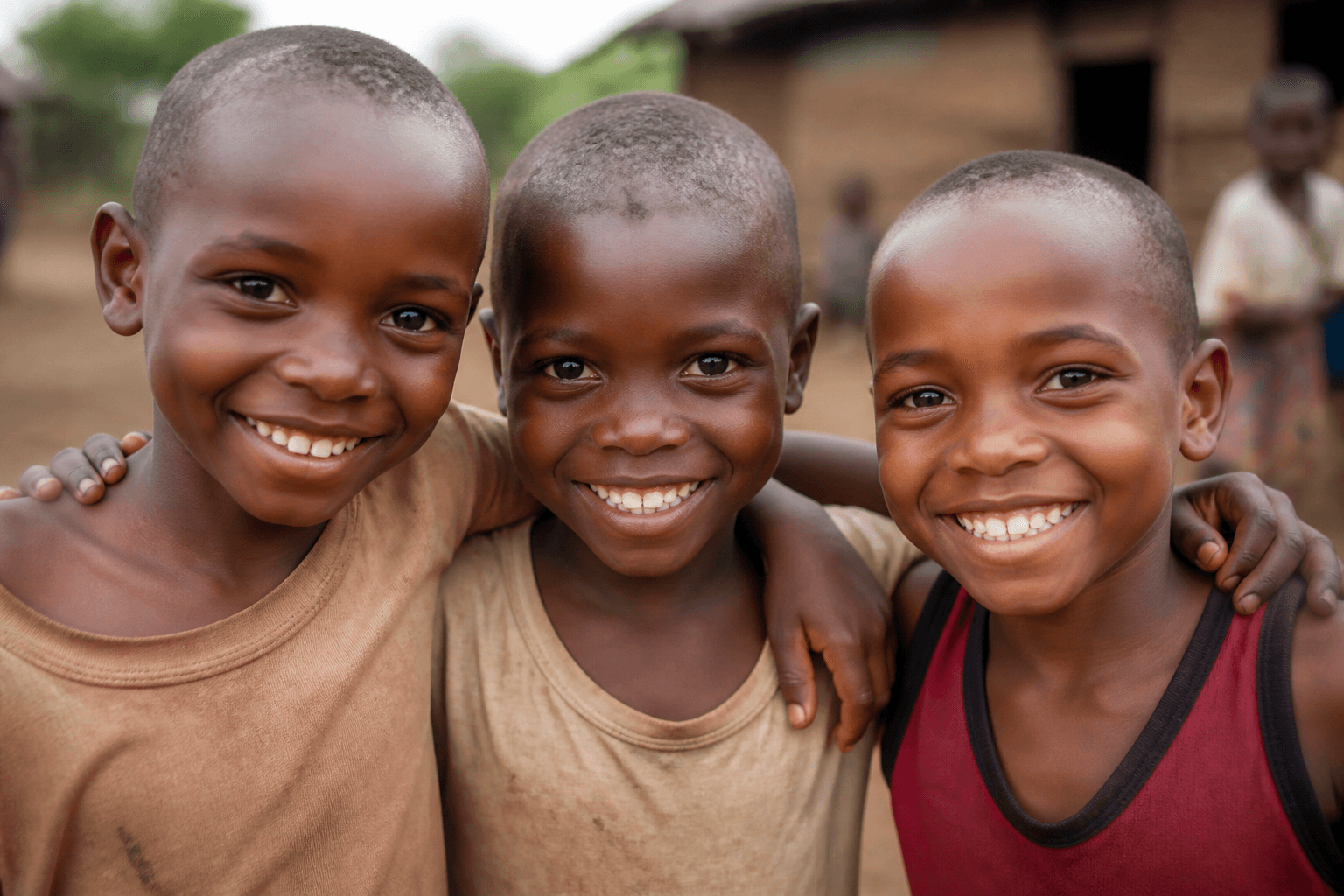 Children smiling in a Kenyan community